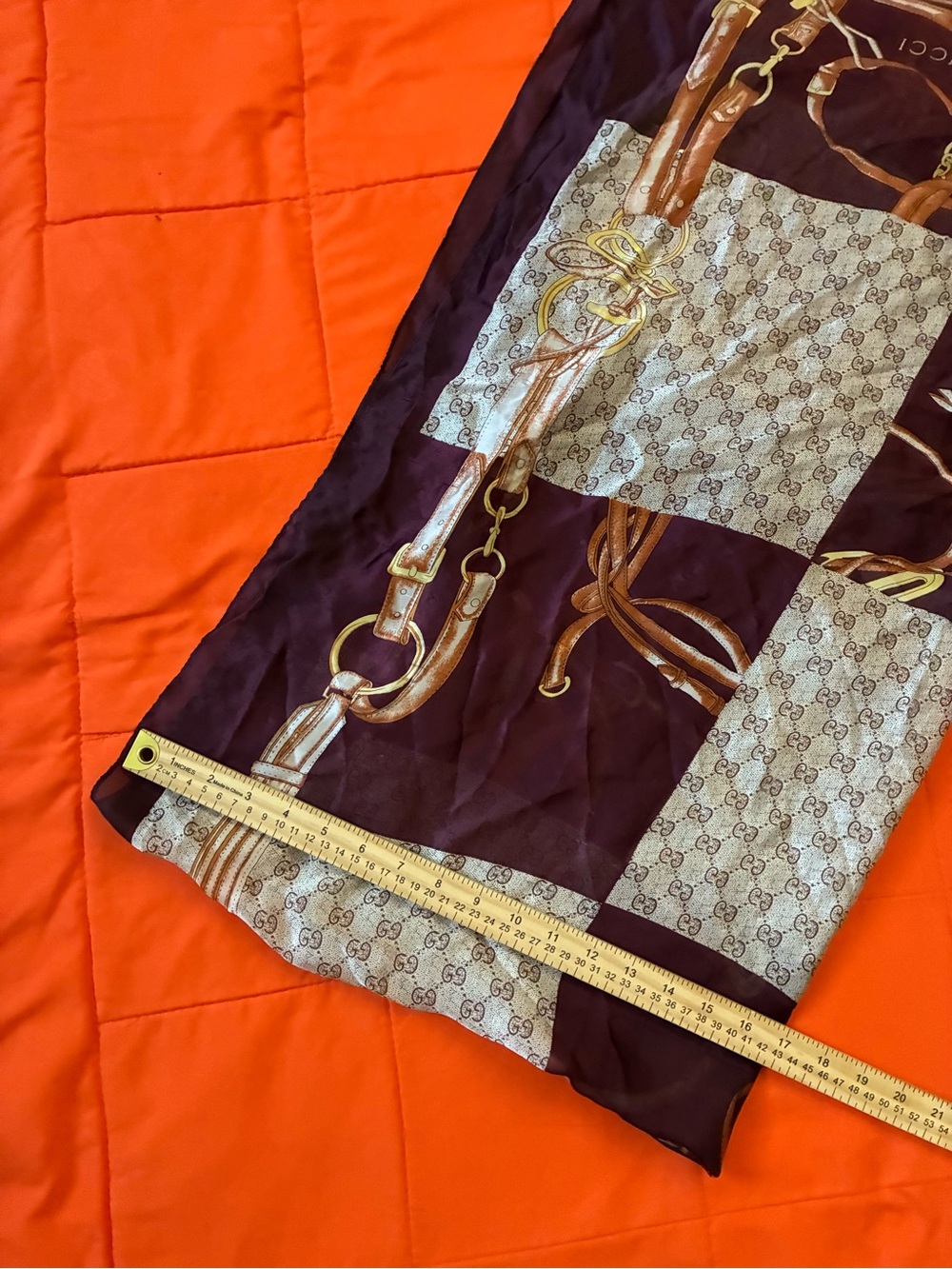 Gucci Scarf Silk Made In Italy - Picture 4 of 9